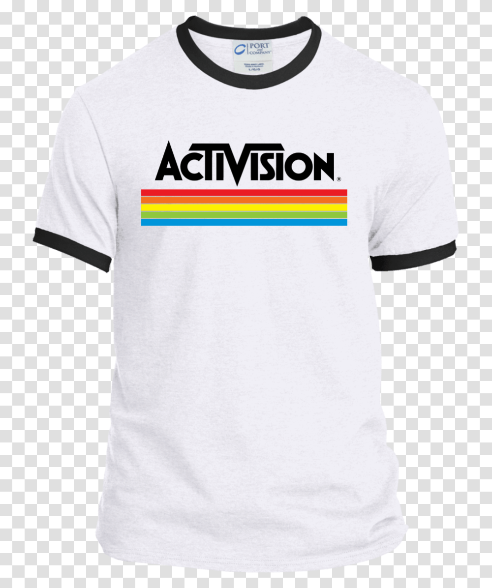 Activision Retro Logo Video Game Atari 2600 Ringer Swansea City Shirt 2017 18, Apparel, T-Shirt, Jersey Transparent Png