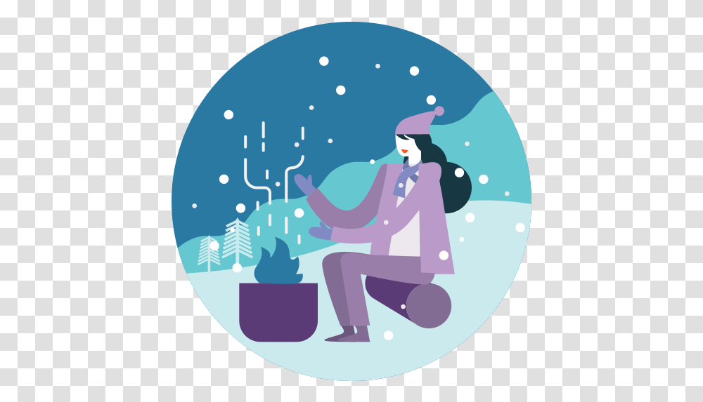 Activity Camping Cold Fire Forest Warm Winter Free Cold People Icon, Washing, Graphics, Art, Outdoors Transparent Png