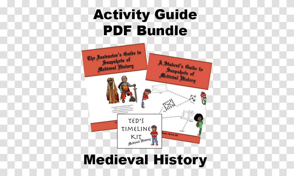 Activity Guide Pdf Bundle Medieval History Website Sharing, Advertisement, Poster, Flyer, Paper Transparent Png