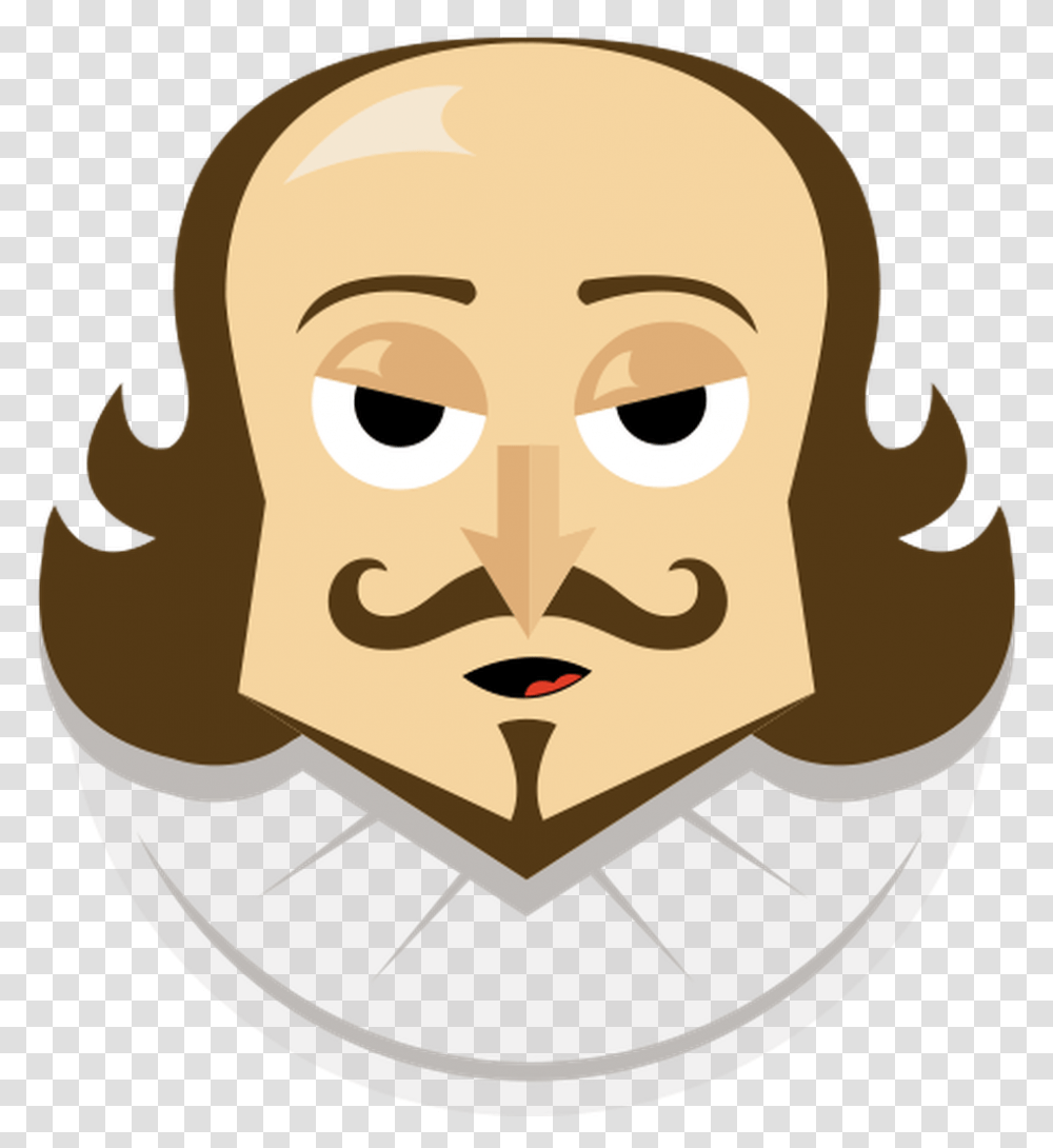 Actor Clipart Shakespeare William Shakespeare Emoji, Face, Head, Mustache, Nature Transparent Png