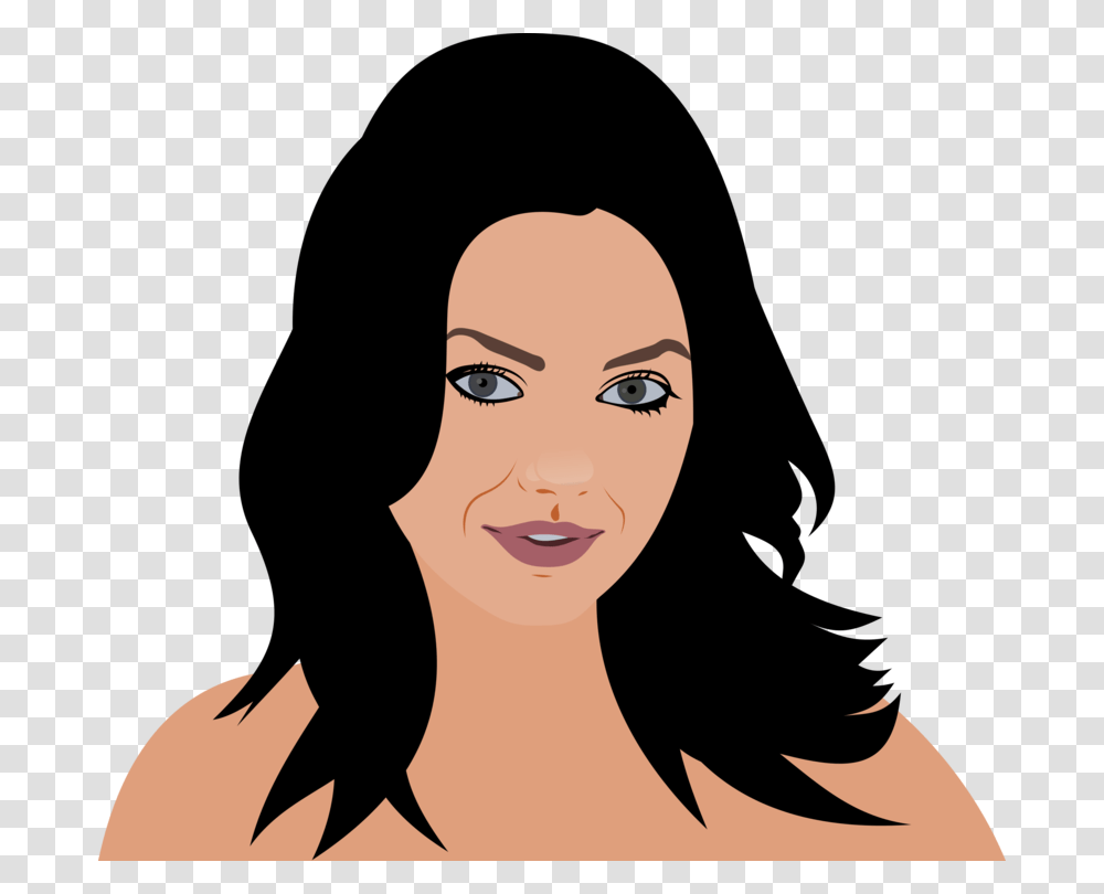 Actress Beauty Face Girl Head Portrait People Mila Kunis Vector, Person, Hair, Skin, Shoulder Transparent Png