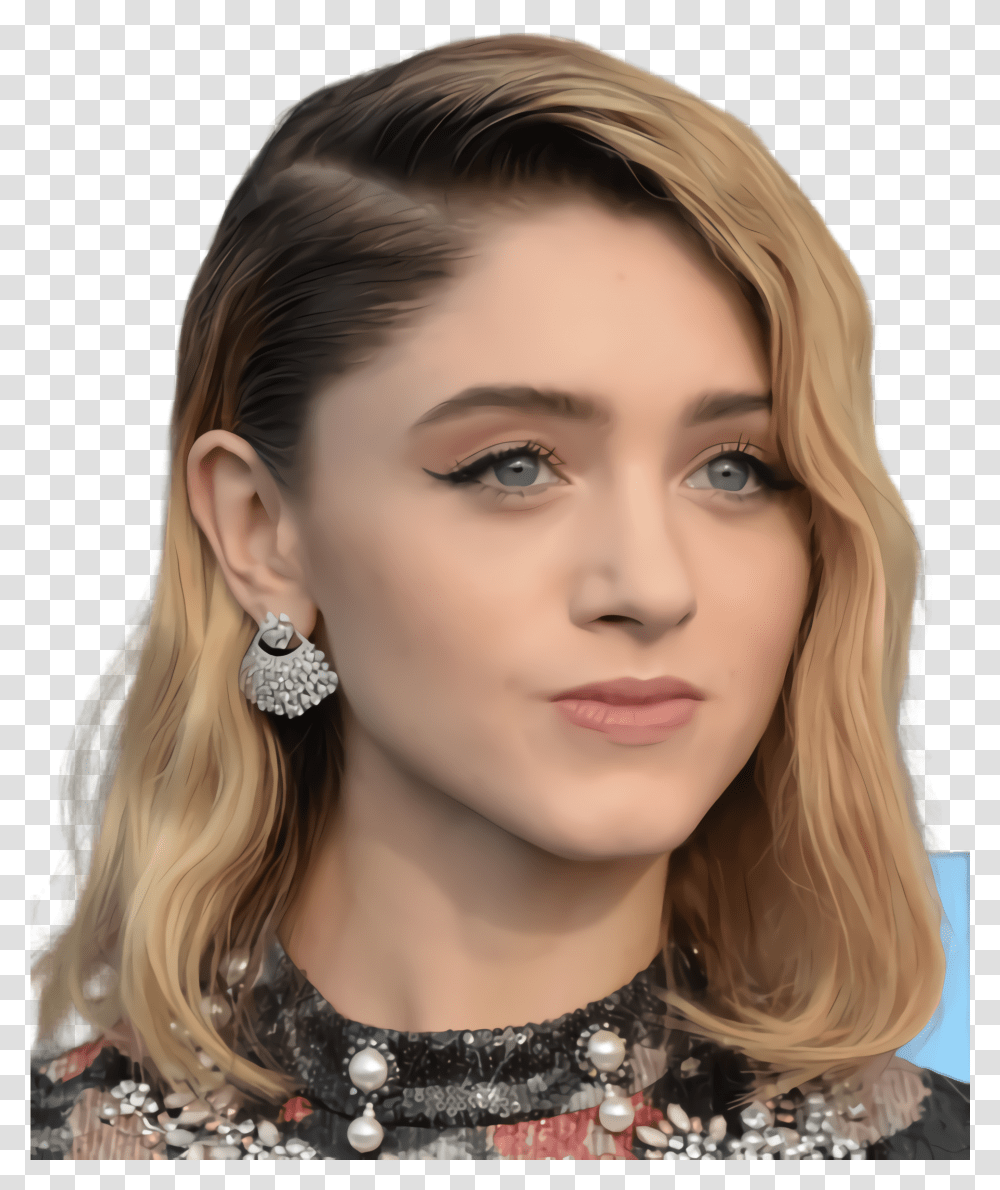 Actress Natalia Dyer Free Download Natalia Dyer Close Up, Face, Person, Necklace, Jewelry Transparent Png