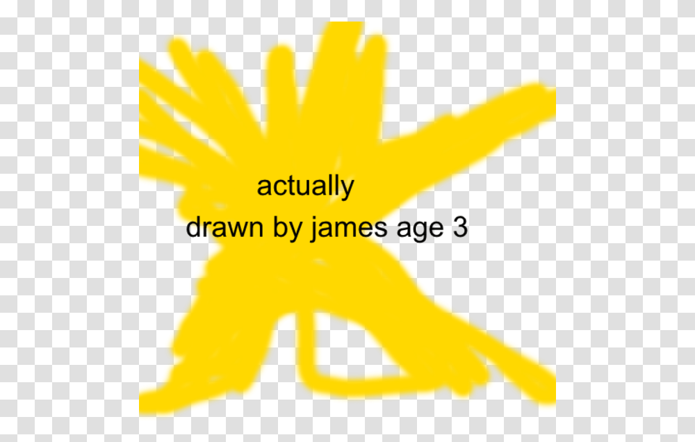 Actually Drawn By James Age 3 Text Yellow Font Line, Plant, Outdoors, Light Transparent Png