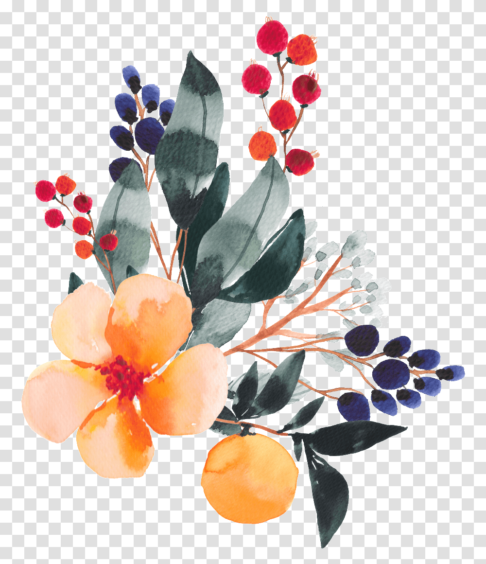 Acuarela Plantas Acuarela, Floral Design, Pattern Transparent Png