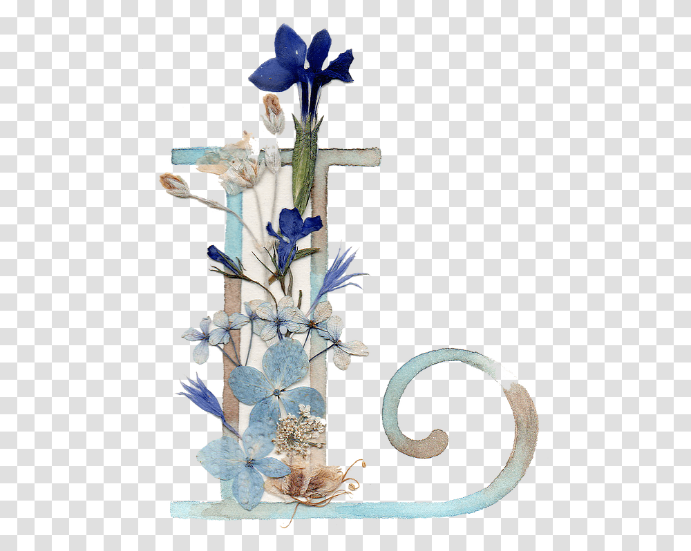 Acuarela Sobre Papel Y Flores Naturales Prensadas Cm Iris, Cross, Pottery, Plant Transparent Png