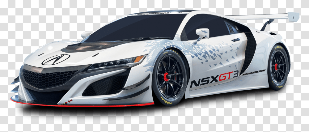 Acura Nsx Gt3 Racing White Car Acura Nsx Gt3 2016, Vehicle, Transportation, Automobile, Tire Transparent Png