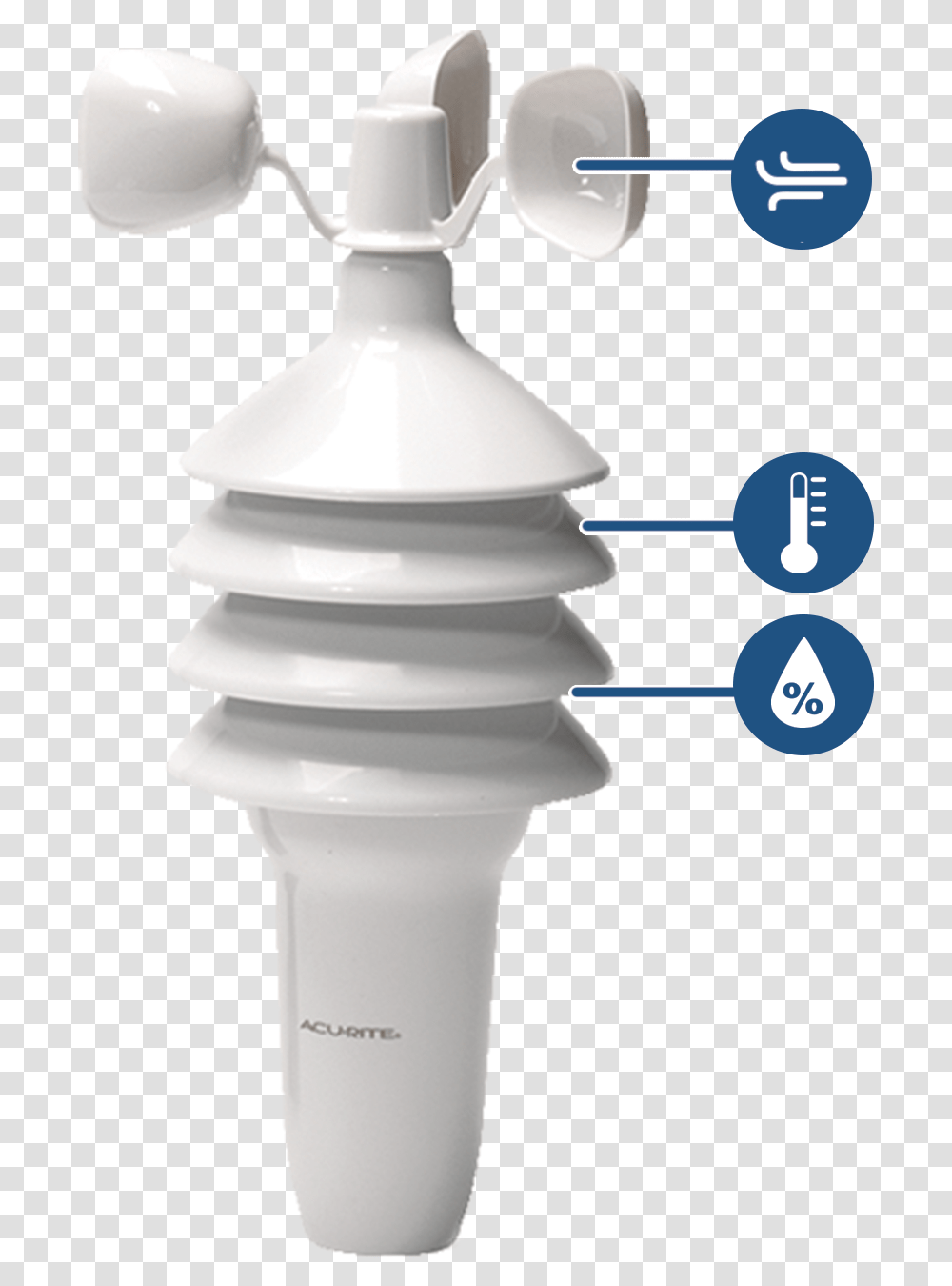 Acurite Notos 3 In1 Wireless Personal Weather Stations Vertical, Light, Icing, Cream, Cake Transparent Png