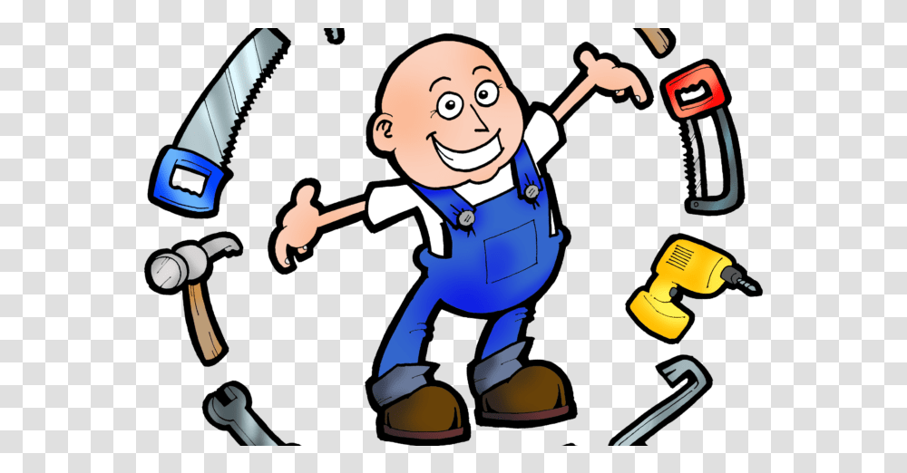 Ad Hoc Handyman Own Tools Transport Essential Tools Cartoon, Performer, Outdoors, Fireman, Cleaning Transparent Png