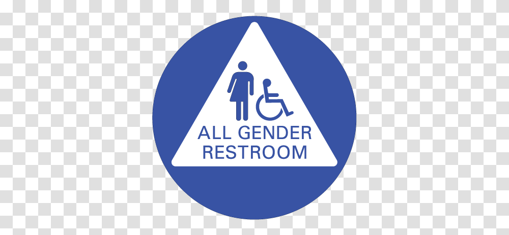 Ada All Gender Restroom Door Sign 12x12 All Gender Restroom Sign, Symbol, Road Sign, Triangle, Text Transparent Png