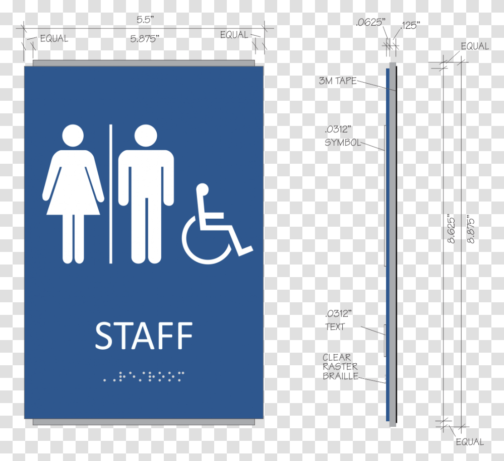 Ada Braille Staff Restroom Sign Unisex Ada Restroom Sign, Poster, Advertisement Transparent Png