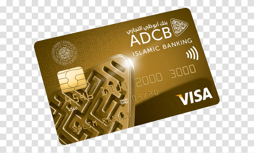 Adcb Islamic Touchpoints Gold Credit Card Gold Adcb Credit Card Transparent Png