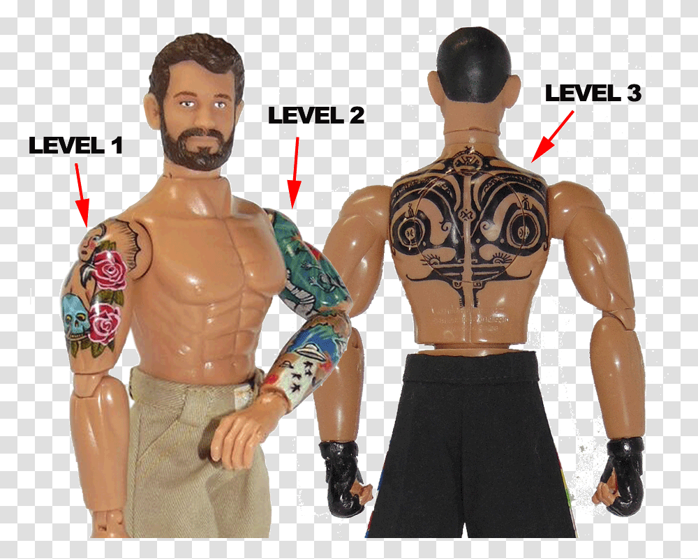 Add A Tattoo To Your Custom Action Figures, Skin, Person, Human, Back Transparent Png