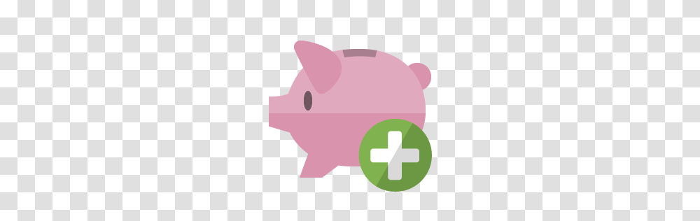 Add, Icon, Piggy Bank Transparent Png