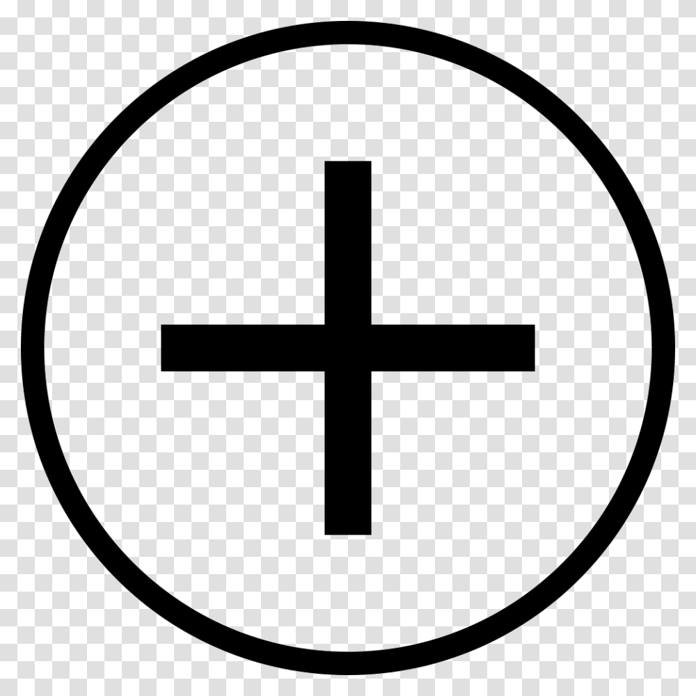 Add With Border Symbol For Hospital On Map, Cross, Crucifix, Sign Transparent Png