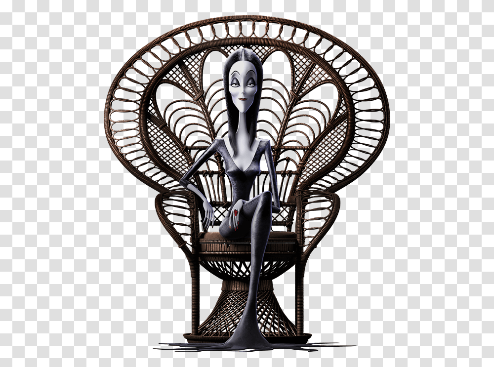 Addams Family 2019 Morticia, Furniture, Chair, Armchair, Glass Transparent Png