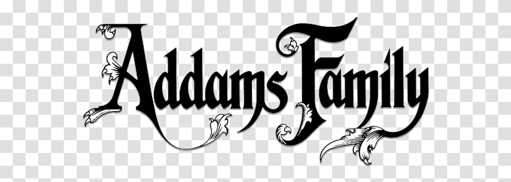 Addams Family Addams Family Movie Logo, Text, Label, Floral Design, Pattern Transparent Png