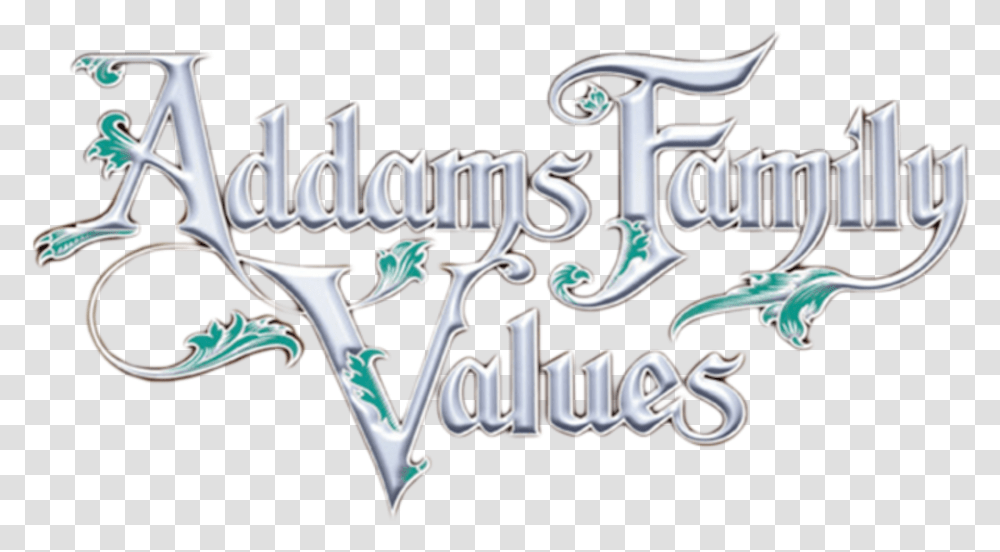 Addams Family Values Addams Family Values Movie Logo, Text, Label, Alphabet, Scissors Transparent Png