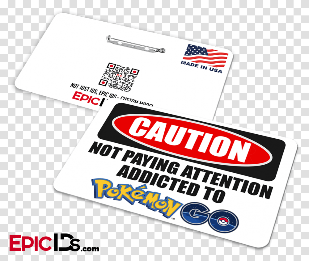 Addicted To Pokemon Go Wearable BadgeClass Parallel, Paper, Business Card, Credit Card Transparent Png