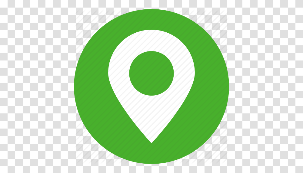 Address Circle Green Location Map Marker Icon, Ball, Tape, Logo Transparent Png