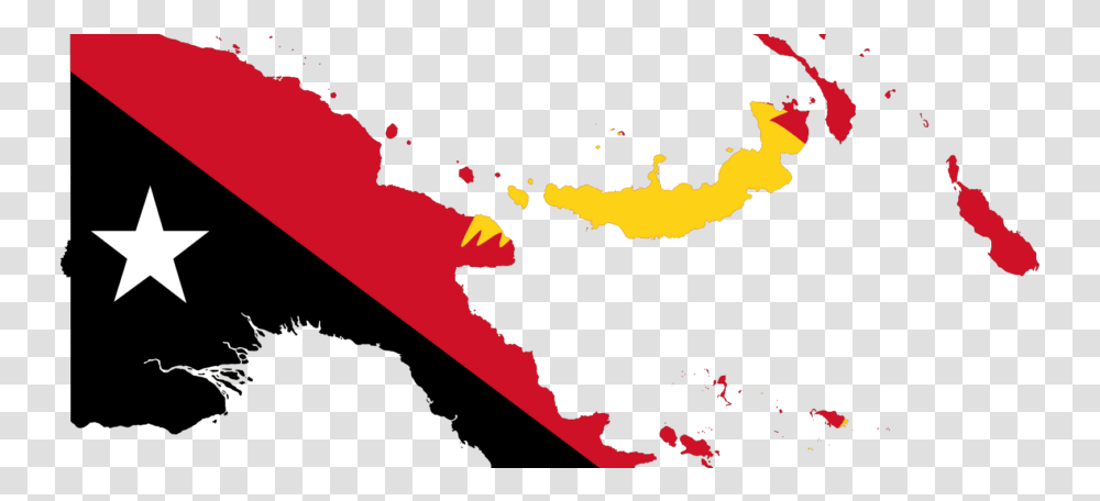 Addressing The Challenge Of Pain Education In Low Resource Papua And New Guinea Map With Flag, Outdoors, Nature, Graphics, Art Transparent Png