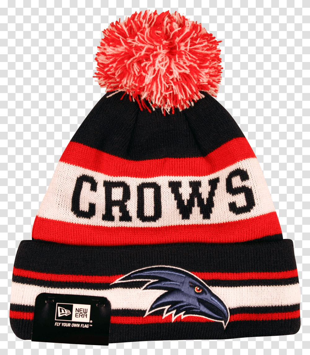 Adelaide Crows Jake Beanie Red Sox Knitted Hat, Clothing, Apparel, Cap, Person Transparent Png