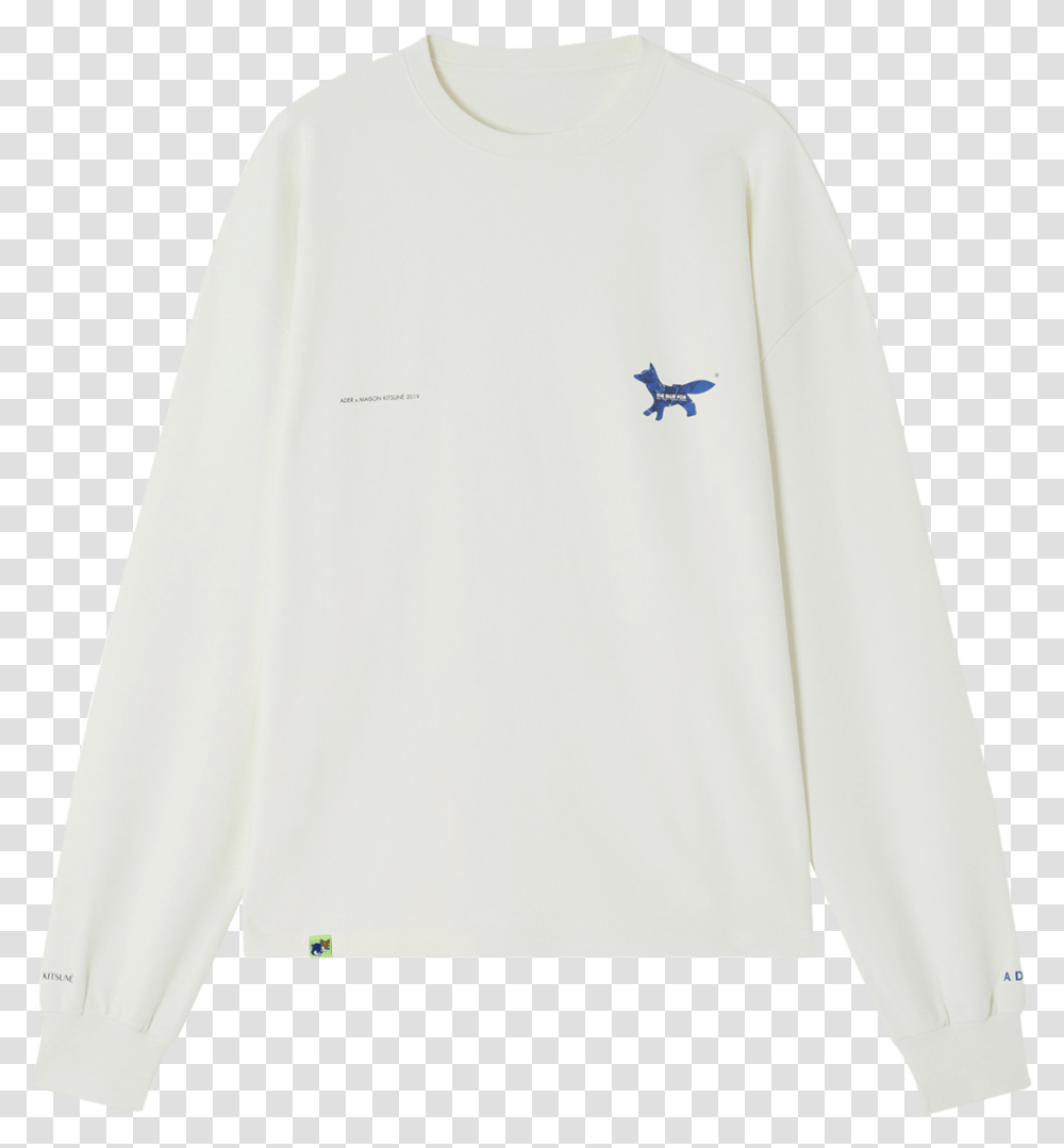 Ader Error X Maison Kitsune Fox Mustache Crewneck Sweatshirt Long Sleeved T Shirt, Apparel, Sweater Transparent Png