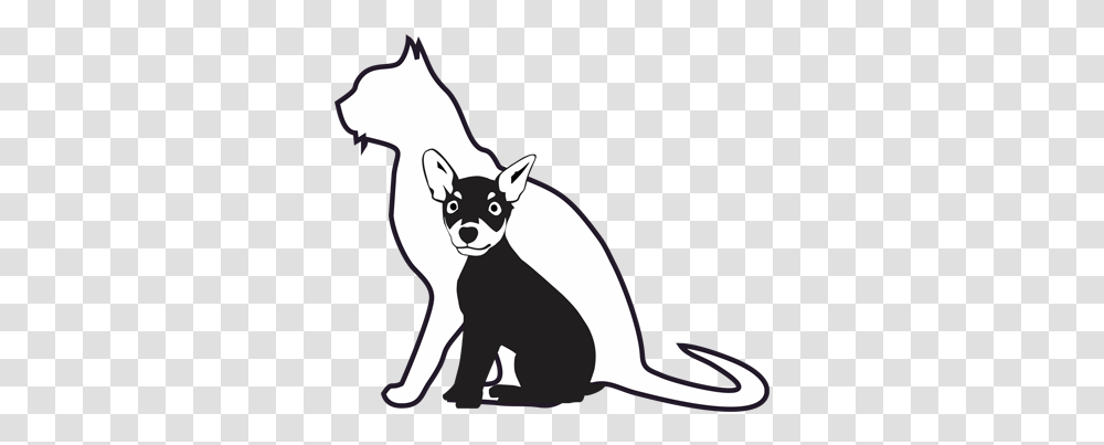 Adesivo Cachorro Pinscher E Gato Amigos Desenhar Cachorro E Gato, Mammal, Animal, Cat, Pet Transparent Png