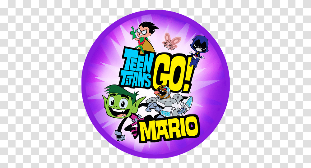 Adesivo Redondo Teen Titans Go Cartoon, Bowling, Super Mario, Poster, Advertisement Transparent Png