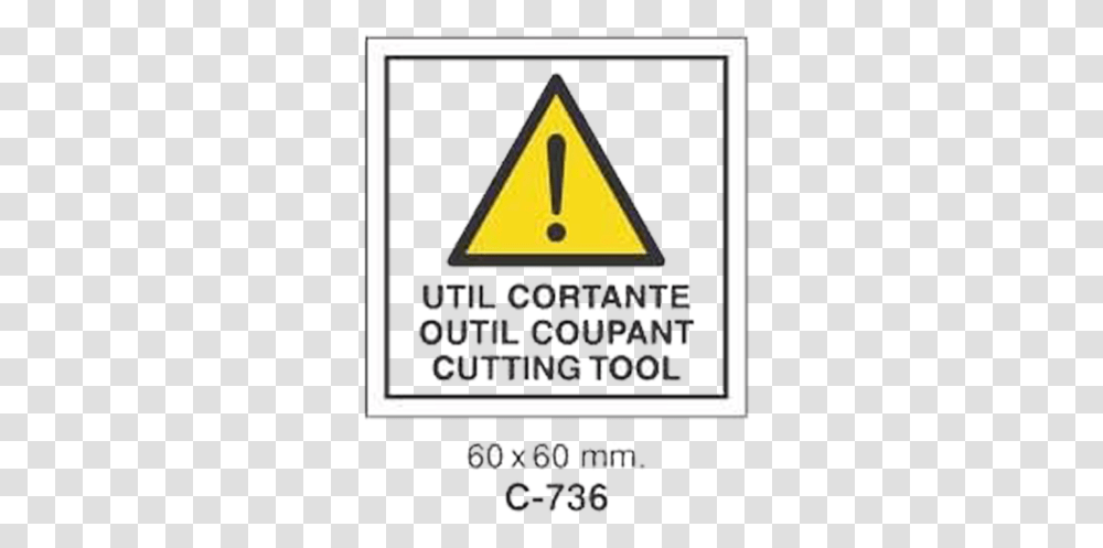 Adhesive Safety Signboard For Work Instructions C 736 Deep Excavation Sign Board, Triangle, Poster Transparent Png