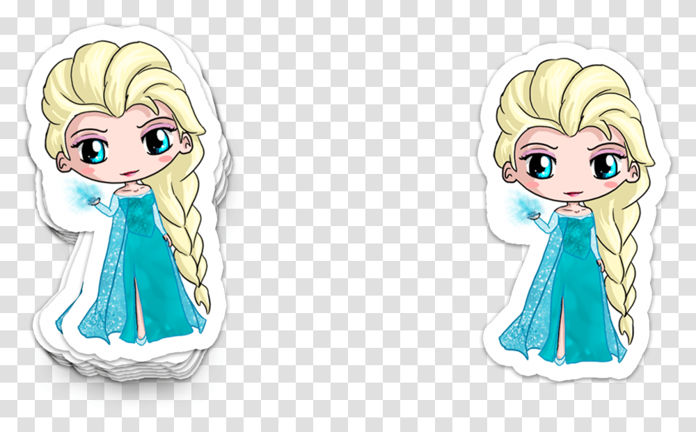 Adhesivo Elsa Frozen Cartoon, Person, Human, Drawing, Hair Transparent Png