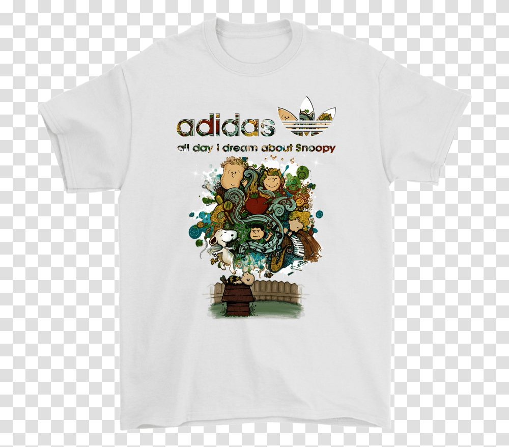 Adidas All Day I Dream About Snoopy Charlie Brown Dream T Shirt Supreme Bugs Bunny, Apparel, T-Shirt, Plant Transparent Png