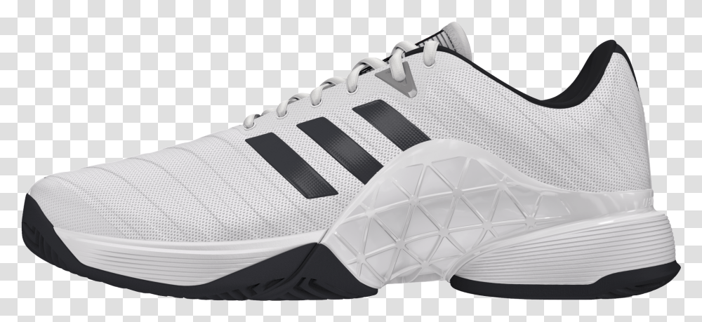 Adidas Barricade 2018 Mens White Tennis Shoes, Footwear, Apparel, Running Shoe Transparent Png