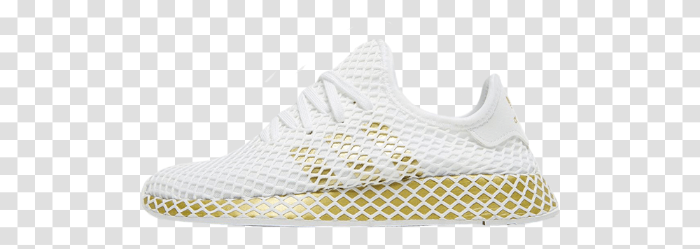 Adidas Deerupt White Gold Women's The Sole Womens Adidas Deerupt White Gold, Clothing, Apparel, Shoe, Footwear Transparent Png