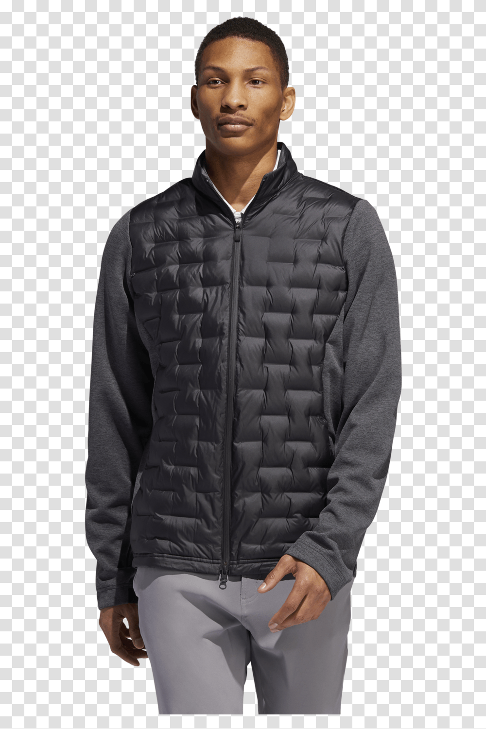 Adidas Golf Jacket Mens, Coat, Person, Sleeve Transparent Png