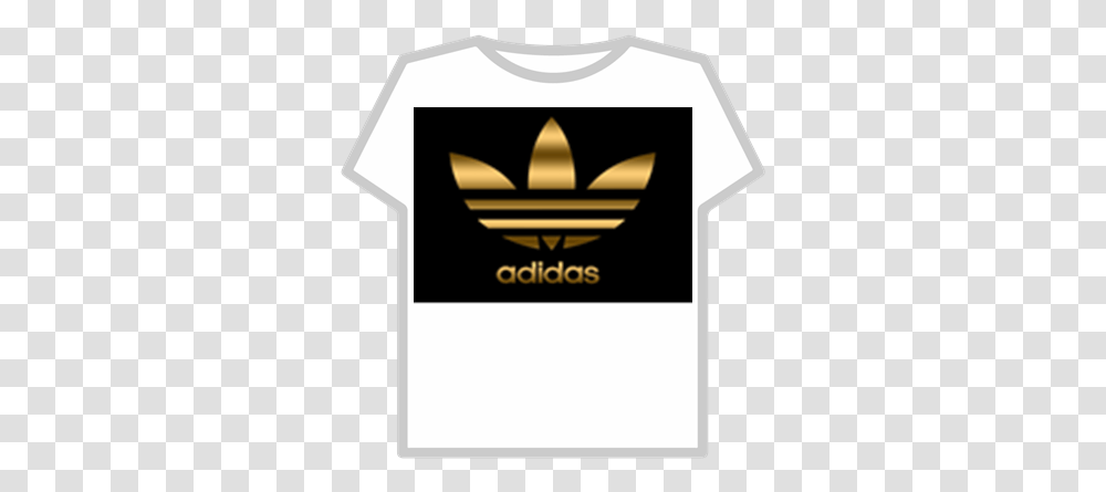 Adidas Logo Dourado Roblox T Shirt, Clothing, Apparel, T-Shirt, Text Transparent Png