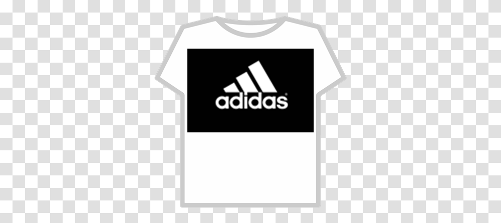 Adidas Logo In Black Background Adidas Roblox T Shirt, Clothing, Apparel, T-Shirt, Business Card Transparent Png