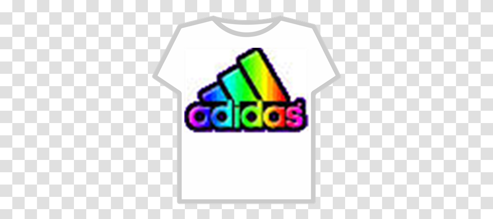 Adidas Logo Rainbow Adidas T Shirt Roblox, Clothing, Apparel, T-Shirt, Symbol Transparent Png