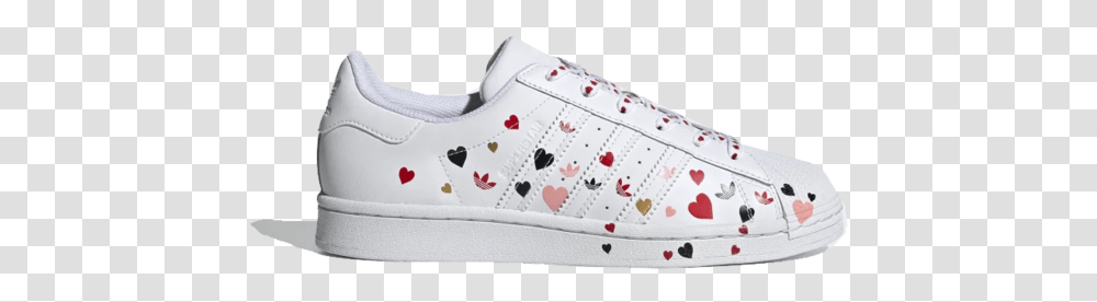 Adidas Superstar Valentine's Day, Shoe, Footwear, Apparel Transparent Png