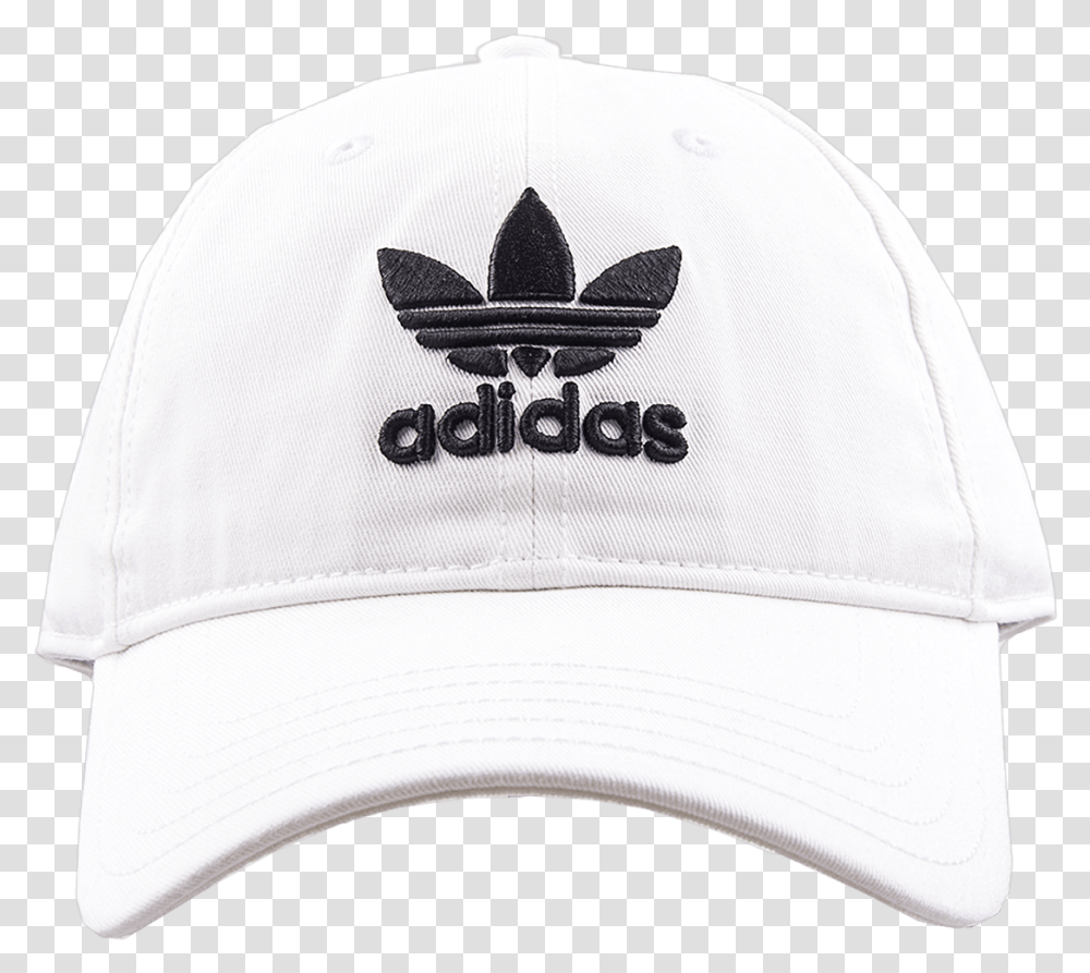 Adidas Trefoil Cap Whiteblack Caps Holypopstorecom Baseball Cap, Clothing, Apparel, Hat, Swimwear Transparent Png
