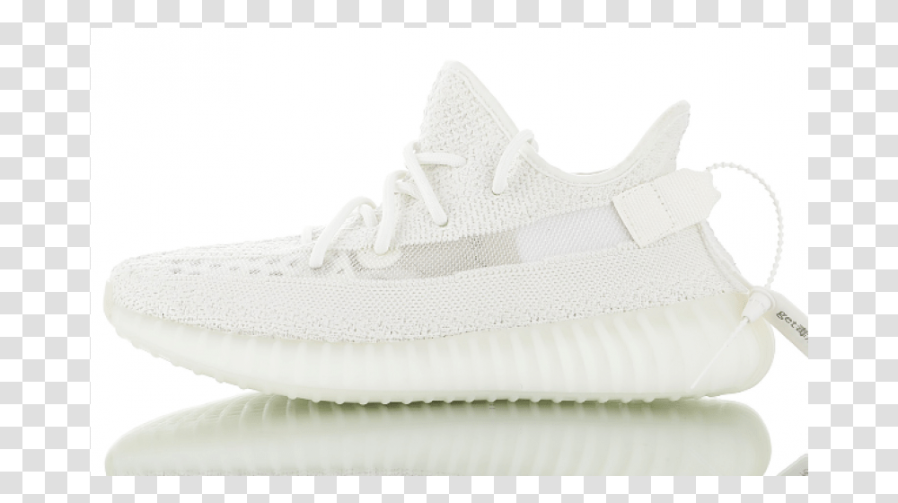 Adidas Yeezy Boost 350 V2 All White Yeezy V2 All White, Apparel, Shoe, Footwear Transparent Png