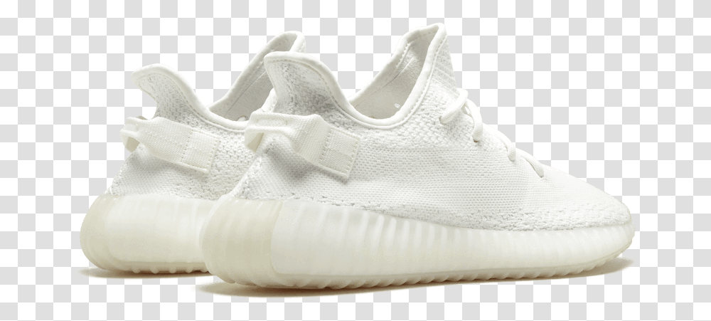 Adidas Yeezy Boost 350 V2 Cream Yeezy Boost 350 V2 All White, Apparel, Shoe, Footwear Transparent Png