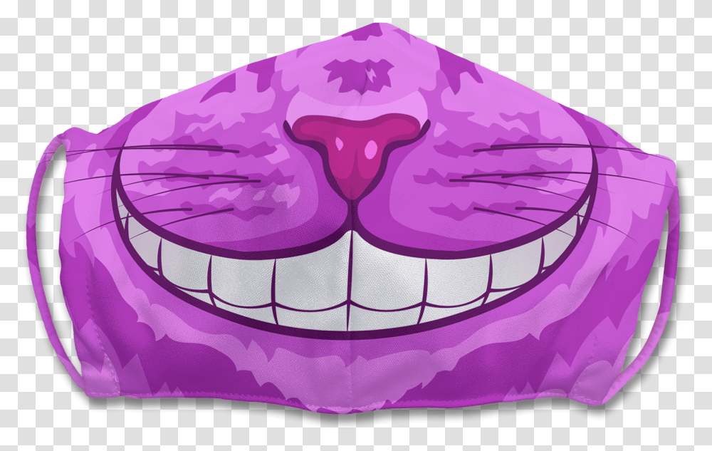 Adjustable Cheshire Cat Face Mask Happy, Purple, Rug, Mosquito Net Transparent Png