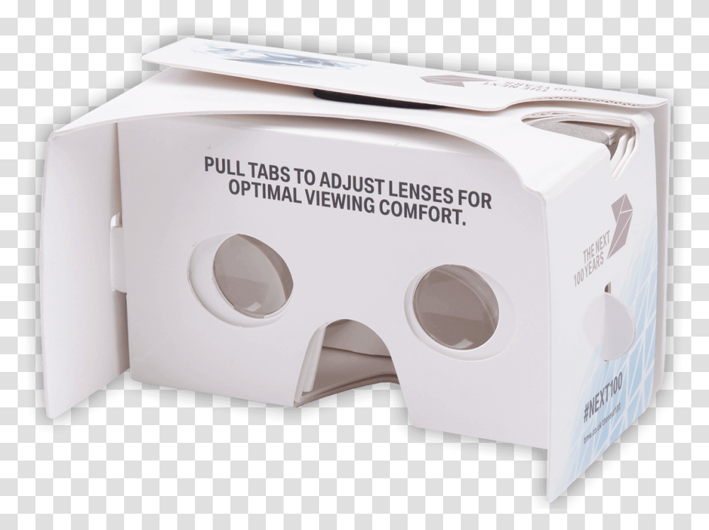 Adjustable Lenses Branded Vr Cardboard Back View Carton, Box, Head, Projector, Adapter Transparent Png
