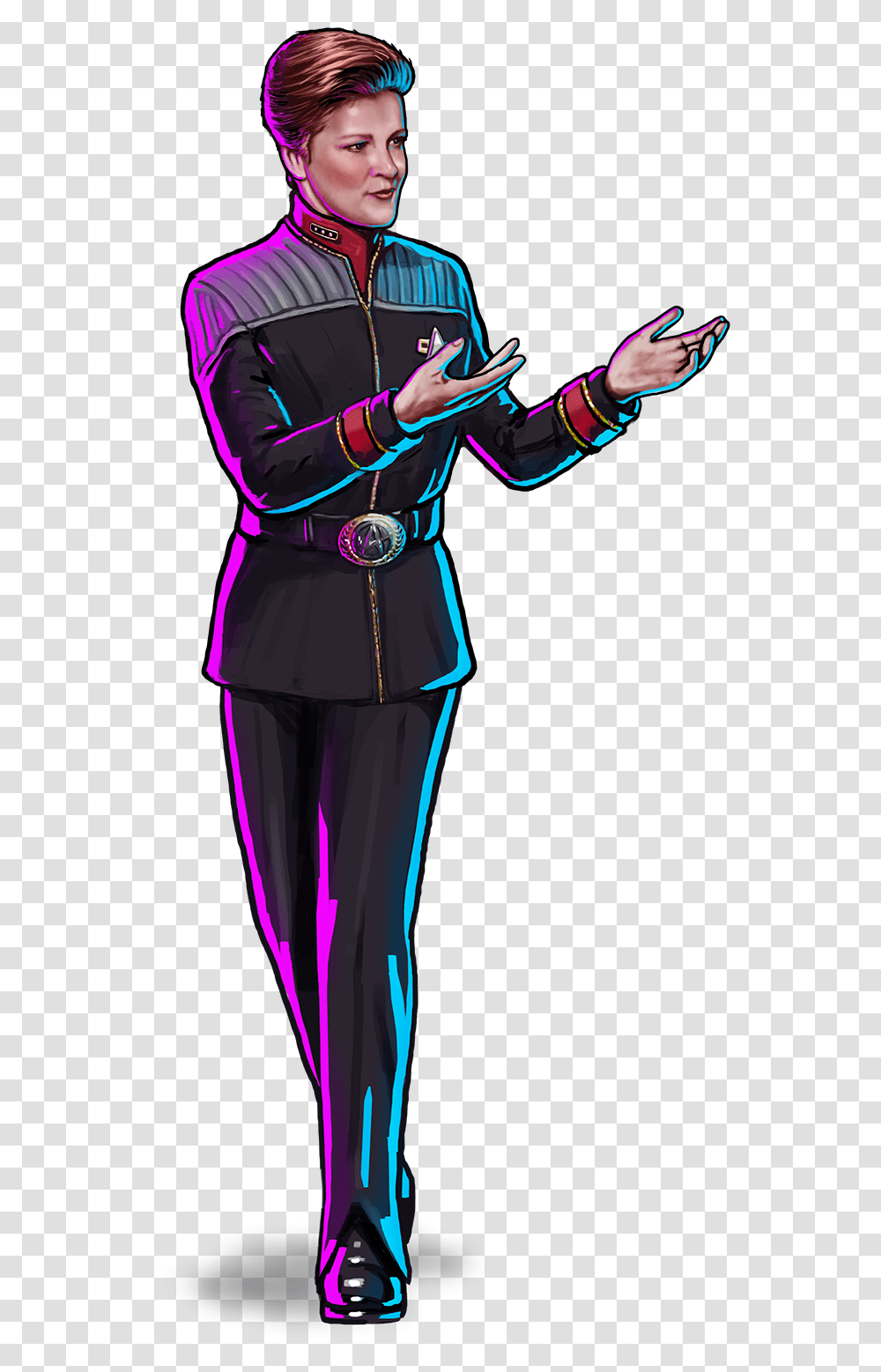 Admiral Janeway Star Trek Timelines Clipart Full For Women, Person, Military Uniform, Officer, People Transparent Png