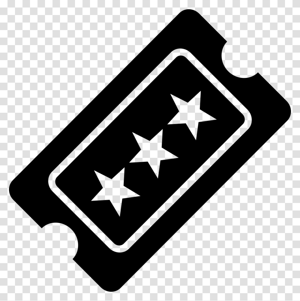 Admission Ticket Movie Ticket Icon, Stencil, Star Symbol, First Aid Transparent Png