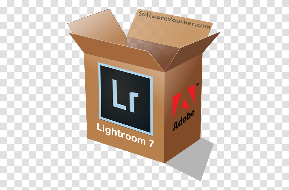 Adobe Lightroom Open Package, Box, Cardboard, Carton, Mailbox Transparent Png