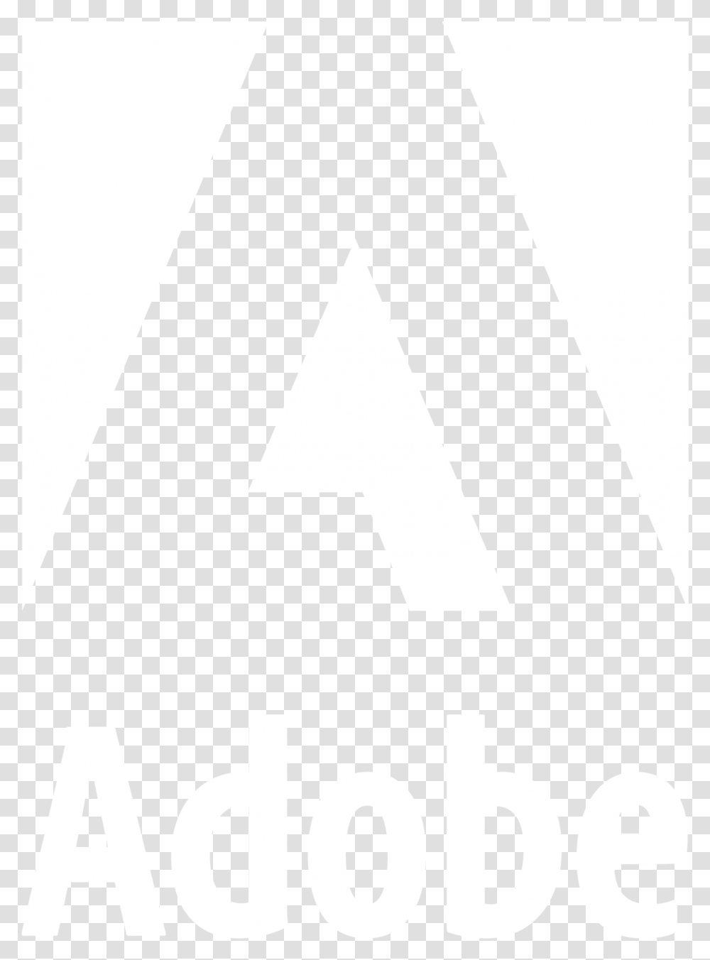 Adobe Logo White, Triangle, Stencil Transparent Png
