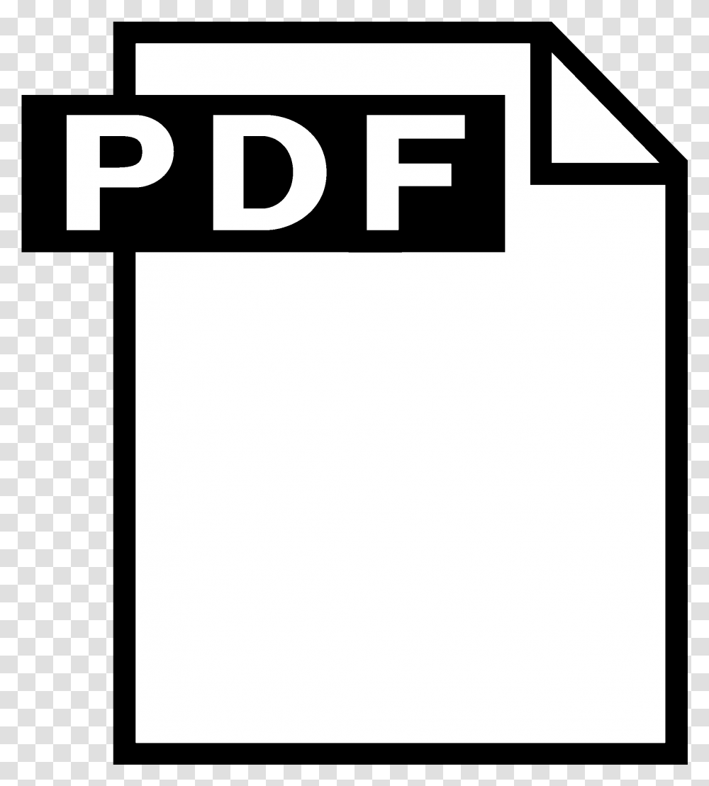 Adobe Pdf Logo Black And White Sign, Number, Alphabet Transparent Png