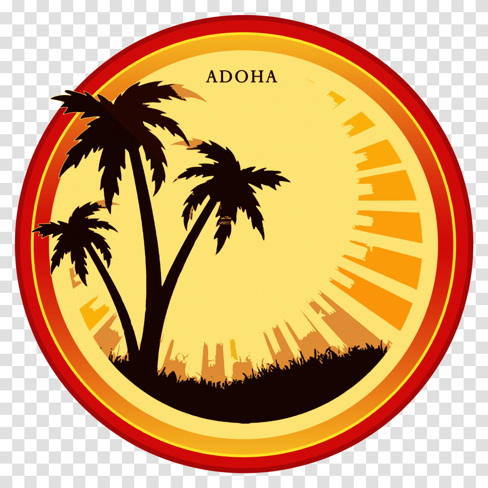 Adoha Palm Tree Silhouette Clipart Full Size Clipart Palm Tree Silhouette, Outdoors, Gold, Bird, Animal Transparent Png