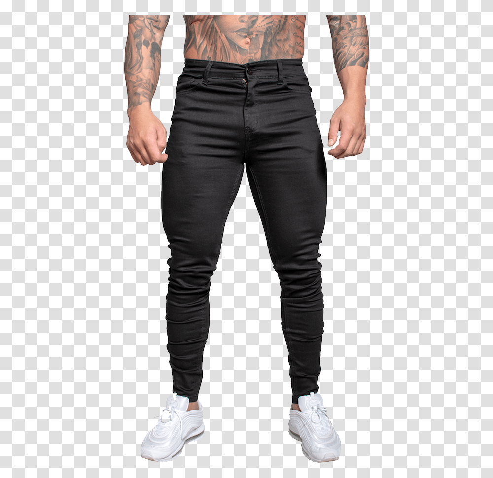 Adonis Muscle Fit Jeans Black Non Ripped Muscle Fit Jeans Mens, Pants, Apparel, Person Transparent Png